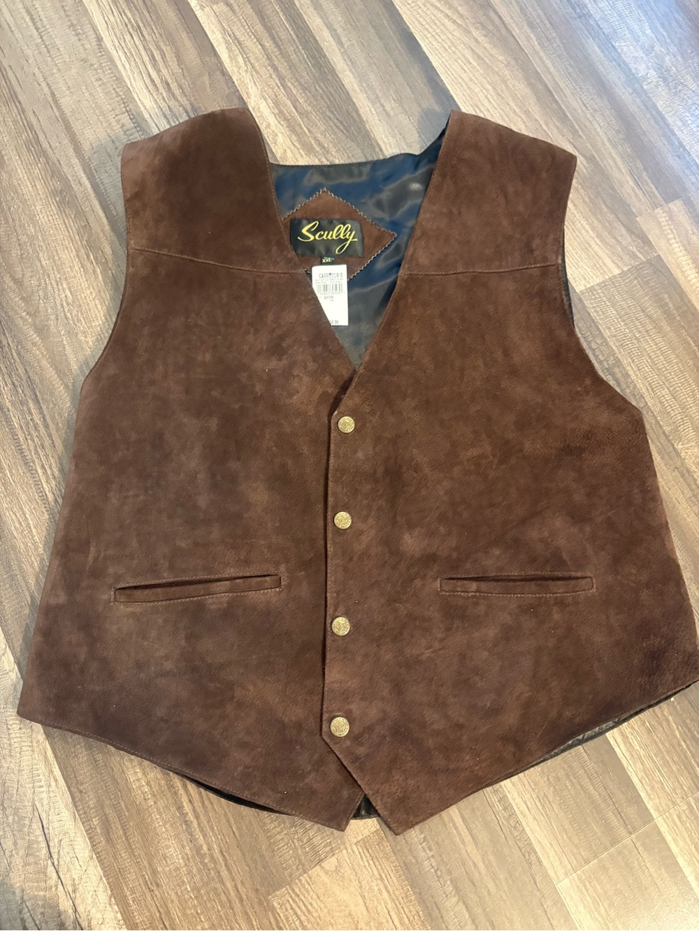 Scully Men's Chocolate Brown Suede Vest